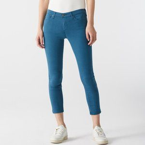 AG ADRIANO GOLDSCHMIED The Prima Crop Skinny Leg Pant In Atlantic Blue Size 27
